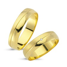 1 Paar Trauringe 585 Gold