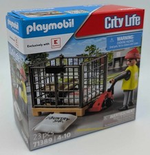 Playmobil 71389 Kaufland Hubwagen mit Gitterbox City Life Promo Set Palette NEU