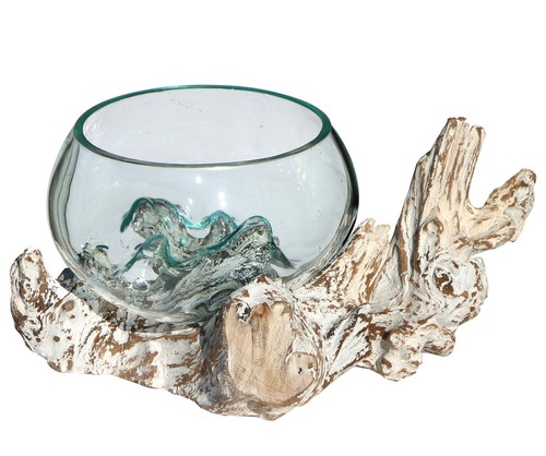 Wogeka white line glas schale - glas,