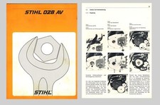 STIHL 028 AV Kettensäge Reparaturanleitung Werkstatthandbuch Original 