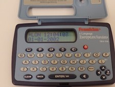 Retro Taschenübersetzer Franklin TRA-118 mit Spielen Quiz u. Galgenmännchen