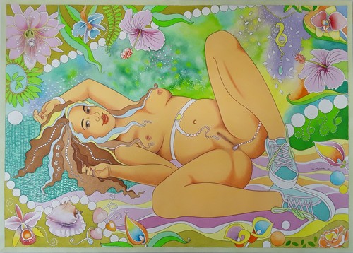 Erotik grosses aquarell x - grosses,