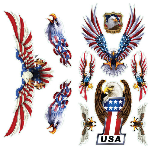 Aufkleber set adler usa - aufkleber-set,