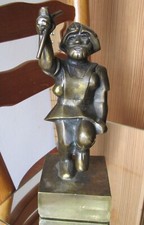  BRONZE  MESSING STATUE SKULPTUR KUNSTWERK vom Franzosen  L. AUGÉ   MASSIV 3 Kg 
