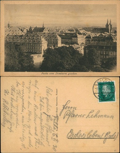 Ansichtskarte fulda stadt vom - stadt,