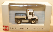 1x Busch 50916, Unimog U430 Pritsche weiss H0, 1:87