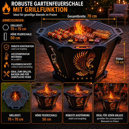 Robuste feuerschale mit - robuste,