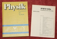 DDR Lehrbuch Studium Physik Fundament der Technik + Beilage 1987 Physikbuch