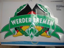 Heck - Scheibenbanner Werder Bremen   ca.49 x 2c cm  Fussball Fanartikel