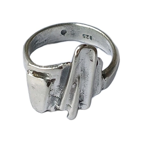 Handgefertigter modernist ring - handgefertigter,