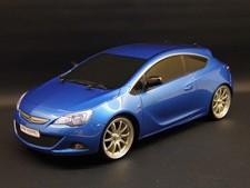 OPEL ASTRA J GTC 3 TÜRER LEXANKAROSSERIE MAßSTAB 1:10 UNLACKIERT INKL. DECALBOGE