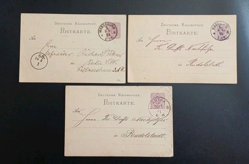 Ganzsachen 3 postkarten - -,