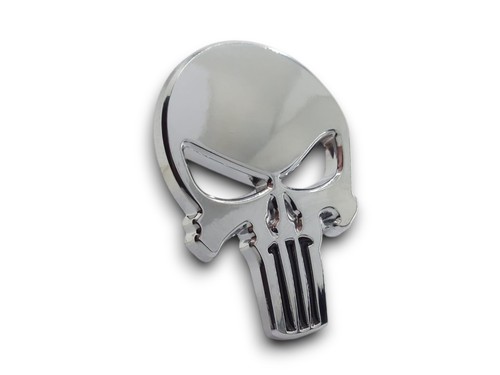 Totenkopf metall aufkleber - 3d,