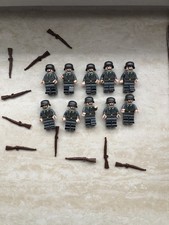 10 deutsche ww2 Klemmbaustein Soldaten Top Minifiguren Konvolut Wk2