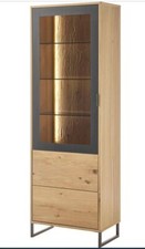 GALLERY M branded by Musterring Vitrine ALAN ohne Beleuchtung Front Eiche massiv