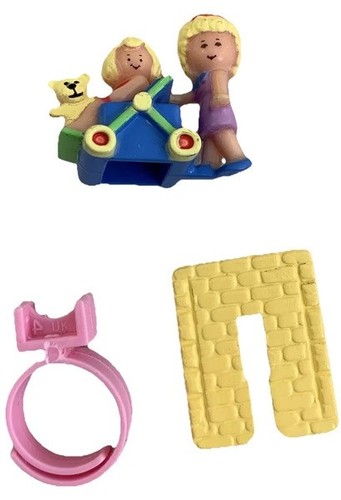 Polly pocket pram and baby - pocket,