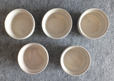 DDR 5 Ragout Fin / Würzfleisch Schalen beige feuerfestes Keramik ~ VINTAGE ~