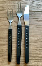 3 tlg DDR Besteck schwarze