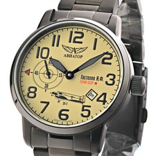 AVIATOR GASTELLO Poljot 3105 Fliegeruhr WW2 Handaufzug IPB mechanische Uhr