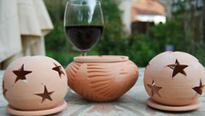 3er Set: 2 x Windlicht Lampe