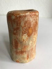 Tonvase unregelmäßig zylindrisch 20ml hellbraun | clay vase irregular cylindric