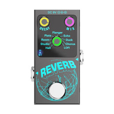 Gitarren-Reverb-Effektpedal, 9 Reverb-Typen, digitaler Reverb für