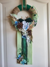 Herbstkranz Türkranz Grün Kürbis Filz Herbstdekoration Kranz Tür Hortensien Deko