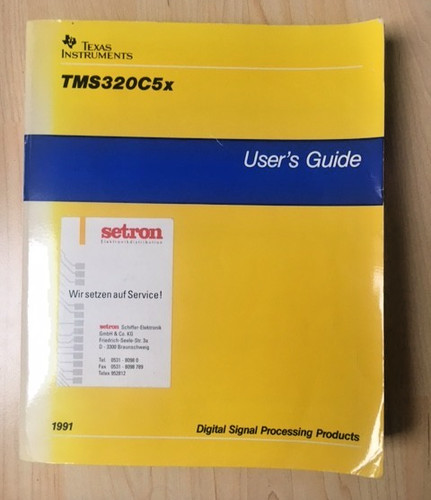 Tms320c5x user guide - tms320c5x,