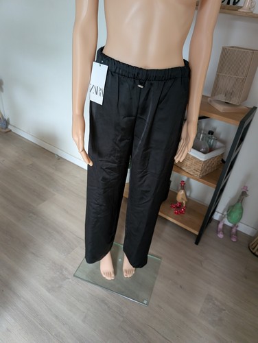 Zara satinhose schwarz - schwarz, –