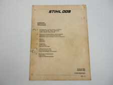 Stihl 009 Kettensäge Motorsäge Ersatzteilliste Ersatzteilkatalog 07/1980
