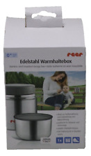 Reer 90430 - Edelstahl -Warmhaltebox für Nahrung mit Becher, 350ml, 1 Stück