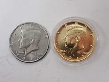 2 Stck 1/2 Dollarmünzen 1 x