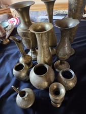 Messingvasen mit Verzierungen Konvolut Sammlung