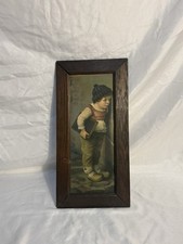Antique Frame Boy With Slate