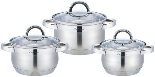 3er edelstahl kochtöpfe - 3er,