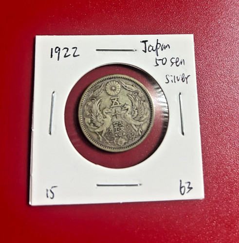 1922 japan sen - 1922, silbermünze