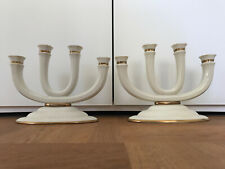 2xROSENTHAL Girandole 4-armig Otto Koch Leuchter Kerzenhalter Kerzenständer 1938