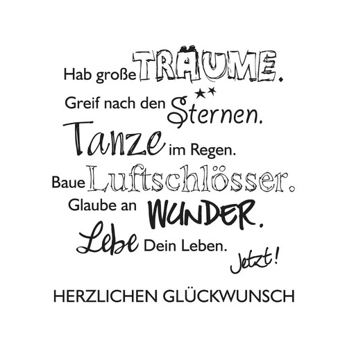 Stempel lebe dein - lebe, leben,