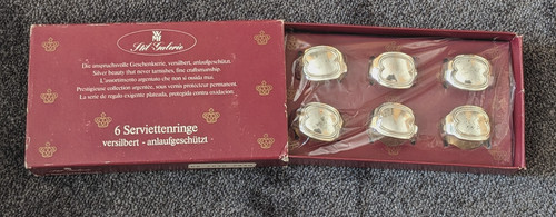 Serviettenringe versilbert - 6,