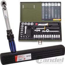 DREHMOMENTSCHLÜSSEL + KOFFER 1/4" ZOLL + PROXXON STECKSCHLÜSSEL SATZ 36-tlg.