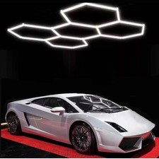 DIY Sechseck-Garage-LED-Licht, 12er-Pack Garagen-Deckenleuchte,