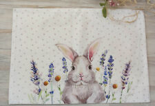 Clayre & Eef  2 x Platzset Tischset Platzdeckchen Ostern Stoff  48 x 33 cm