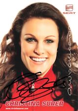 Christina Surer, Originalautogramm, alte Autogrammkarte, Model und Rennfahrerin