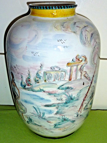 Ulmer keramik majolika vase - ulmer,