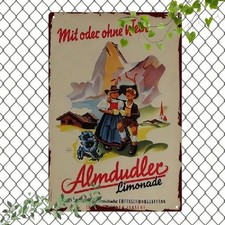 Blechschild Mit oder ohne Wein