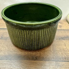 Vintage Blumentopf Keramik grün 70er Retro Pflanzgefäß