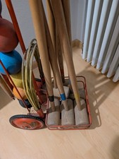 Altes Krocket Crocket Spiel mit Wagen VINTAGE 60'er 70'er Jahre Shabby Frankrei 