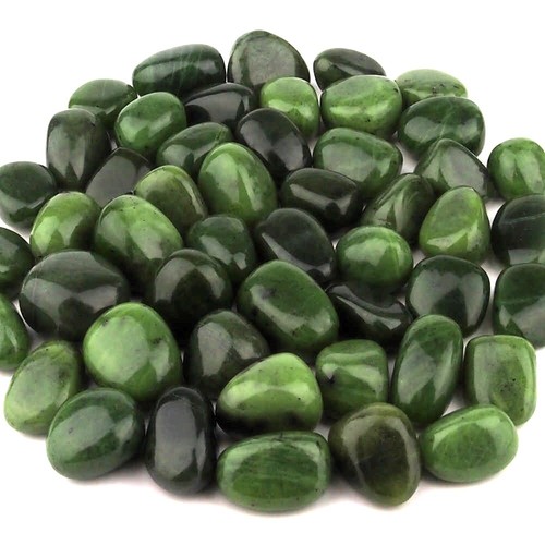 Nephrit jade trommelsteine - nephrit, |
