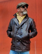 Herren motorradjacke braun - herren,