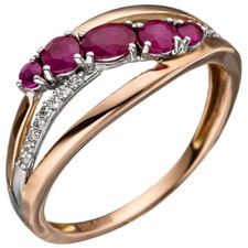 Funkelnder Damenring 585 Gold